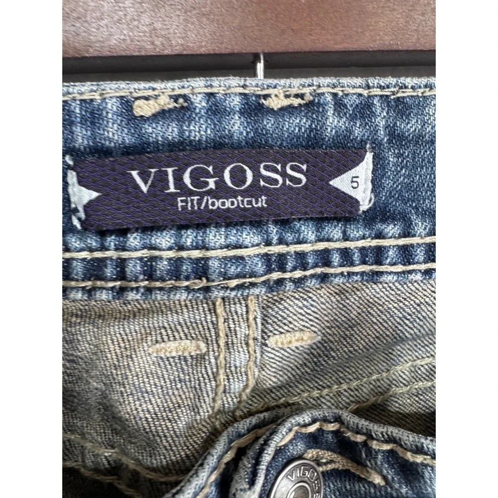 Vigoss Women's Denim Bermuda Shorts Distressed‎ Mid Rise Size 5